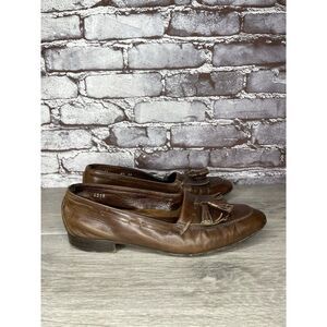 Moreschi Brass Boot Brown Leather VTG Tassel Loafer Dress Shoes Men 8.5M US/42EU